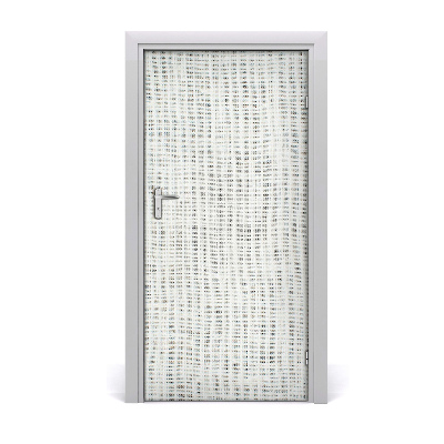 Autocolante para porta Tela de linho branca