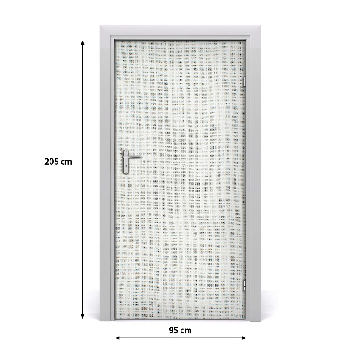 Autocolante para porta Tela de linho branca