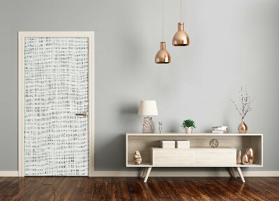 Autocolante para porta Tela de linho branca