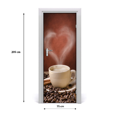 Papel de parede em porta Café aromático