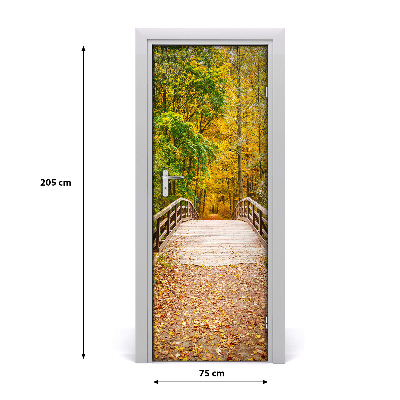Autocolante para porta Floresta no outono