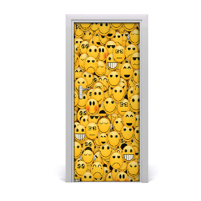 Adesivo em porta Emoticons