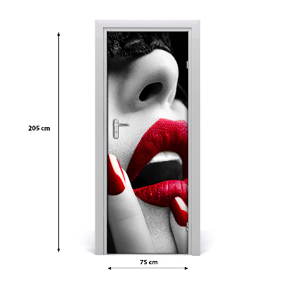 Autocolante para porta Máscara de renda