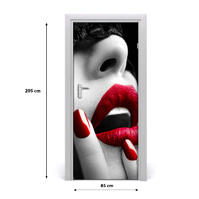 Autocolante para porta Máscara de renda