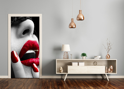 Autocolante para porta Máscara de renda