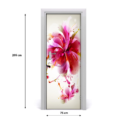 Autocolante para porta Mulher abstrata