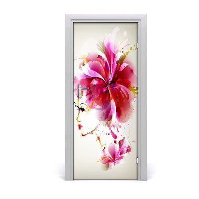 Autocolante para porta Mulher abstrata