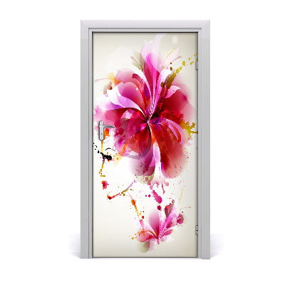 Autocolante para porta Mulher abstrata