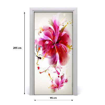 Autocolante para porta Mulher abstrata