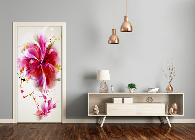 Autocolante para porta Mulher abstrata