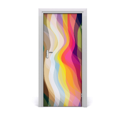 Adesivo em porta Ondas abstratas