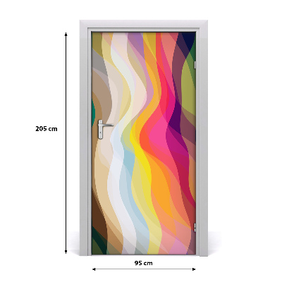 Adesivo em porta Ondas abstratas