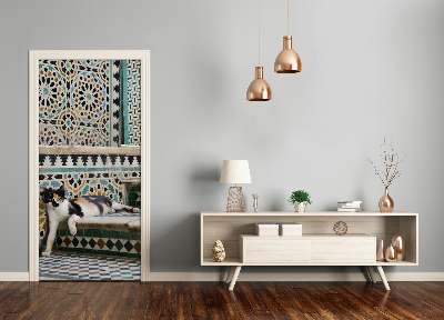 Adesivo em porta Um gato em Marrocos