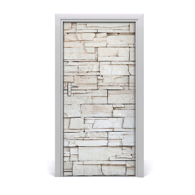 Papel de parede em porta Muro de pedra