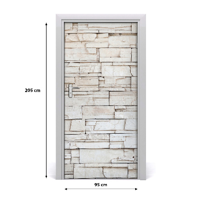 Papel de parede em porta Muro de pedra