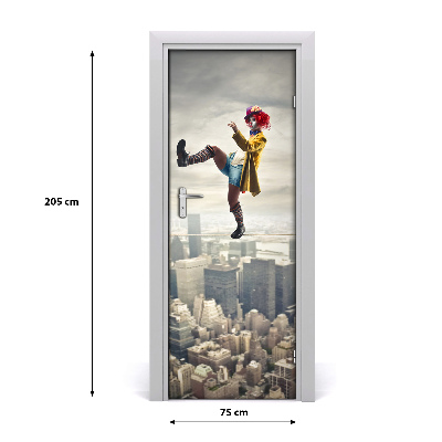 Autocolante para porta Palhaço na corda bamba