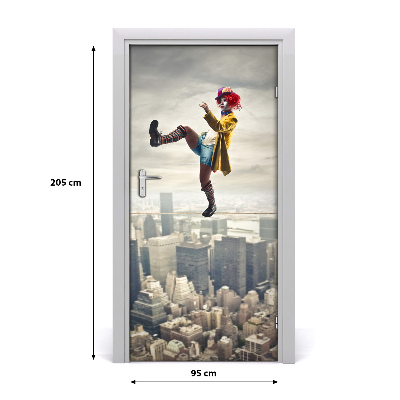 Autocolante para porta Palhaço na corda bamba