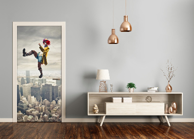 Autocolante para porta Palhaço na corda bamba