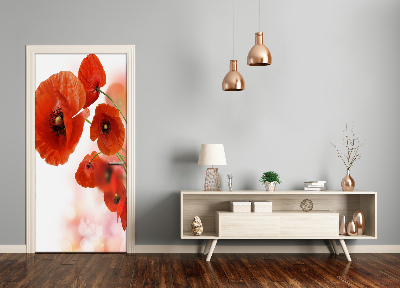 Autocolante para porta Papoula do campo