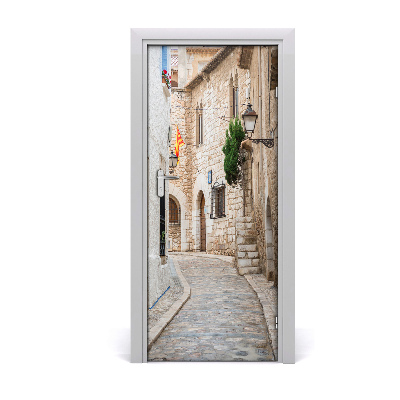 Papel de parede em porta Ruas na Espanha
