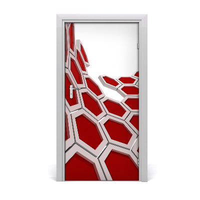 Autocolante para porta Abstração 3D