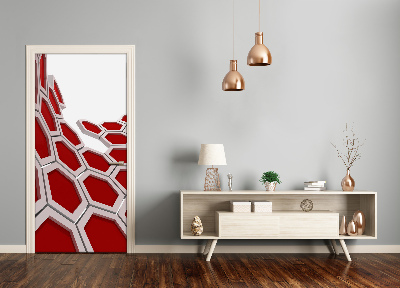 Autocolante para porta Abstração 3D