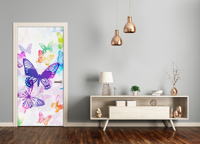 Adesivo em porta Borboletas coloridas