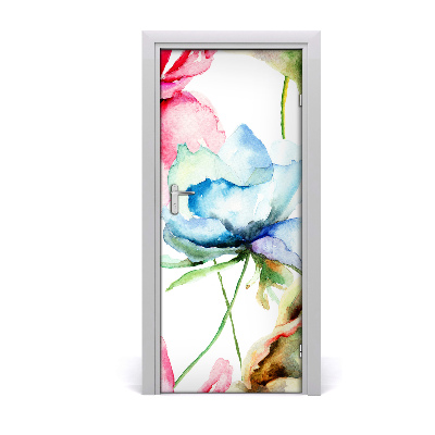 Autocolante para porta Papoulas