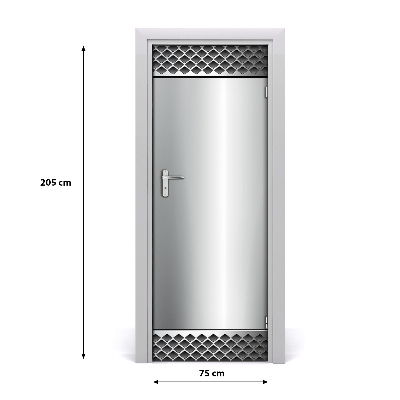 Autocolante para porta Fundo de metal