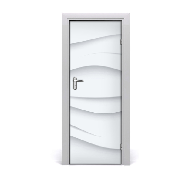 Papel de parede em porta Ondas abstratas