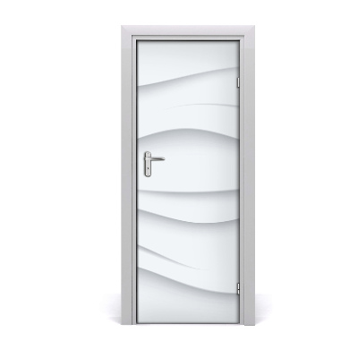 Papel de parede em porta Ondas abstratas