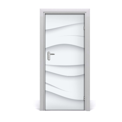 Papel de parede em porta Ondas abstratas