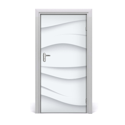 Papel de parede em porta Ondas abstratas