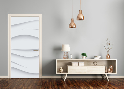 Papel de parede em porta Ondas abstratas