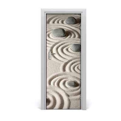 Adesivo em porta Pedras na areia