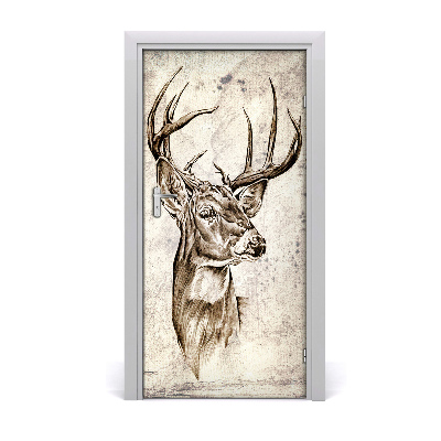 Adesivo em porta Cervo