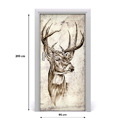 Adesivo em porta Cervo