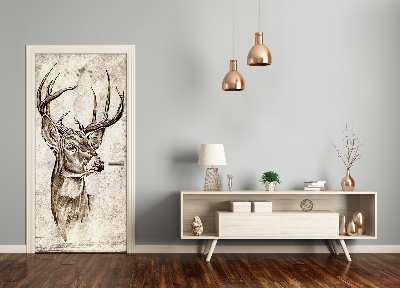 Adesivo em porta Cervo