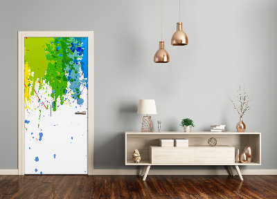 Papel de parede em porta Arco-íris abstrato