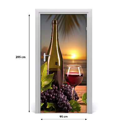 Adesivo em porta Uvas e vinho