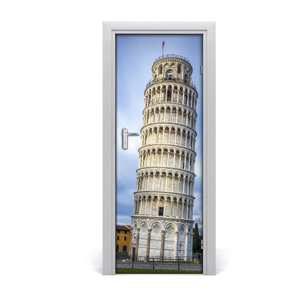 Autocolante para porta Torre Inclinada de Pisa