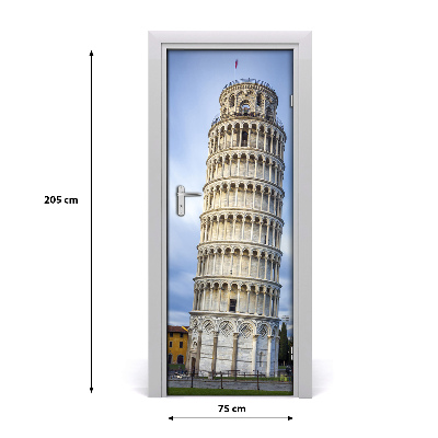 Autocolante para porta Torre Inclinada de Pisa