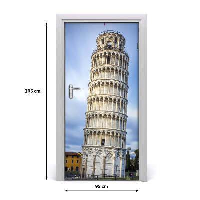 Autocolante para porta Torre Inclinada de Pisa