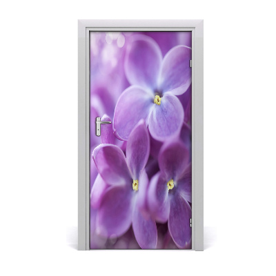 Autocolante para porta Flores lilases