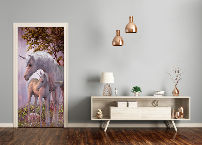 Autocolante para porta Unicórnios