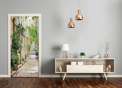 Papel de parede em porta ruas italianas