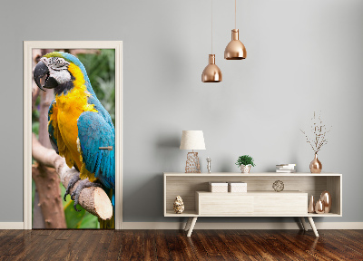 Papel de parede em porta Papagaio arara