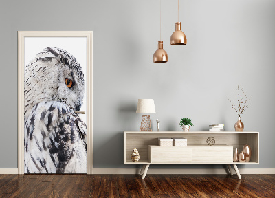 Autocolante para porta Coruja branca