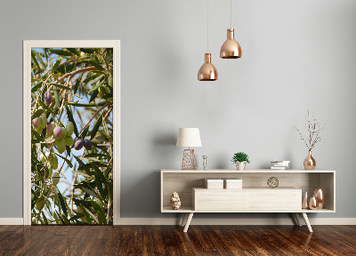 Autocolante para porta Azeitonas na árvore