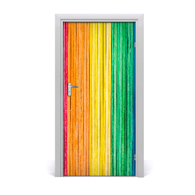 Adesivo em porta Listras coloridas
